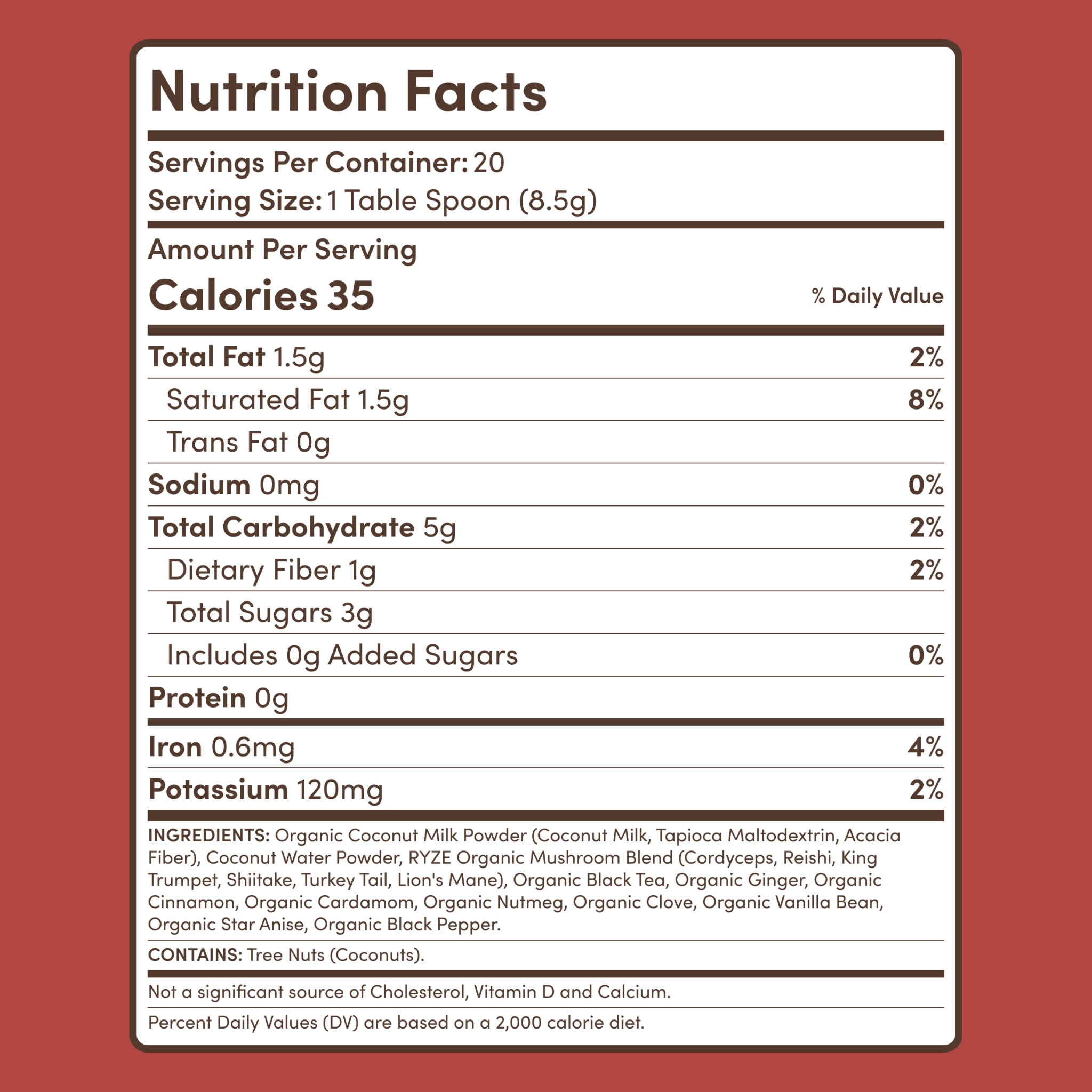 Mushroom Chai (20 Servings) - Morning Routine Ready