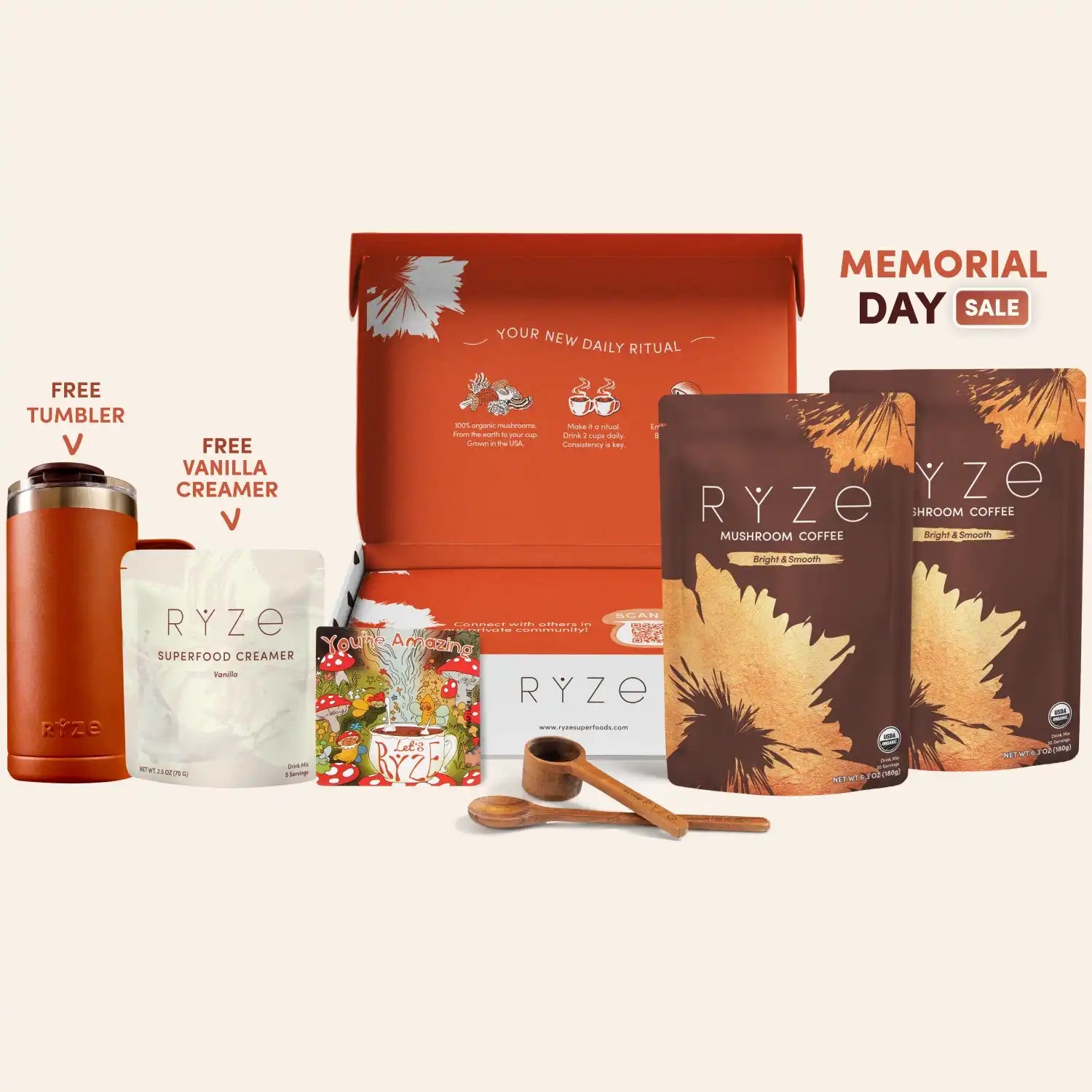 Mushroom Coffee Starter Kit (60 servings) - Good Daily Coffee