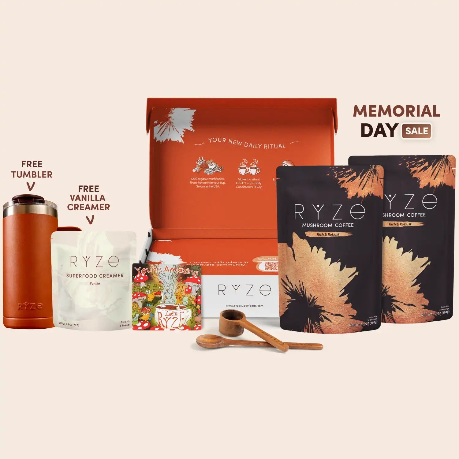 Mushroom Coffee Dark Roast Starter Kit (60 servings) - Daily Morning Fuel